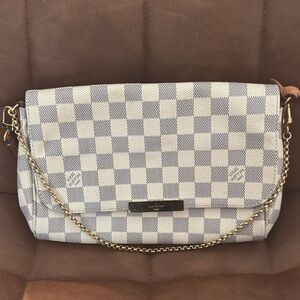 Louis Vuitton Damier Azur Favorite MM Shoulder Bag